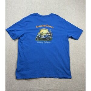 Tommy Bahama Mens Sunday Driver Golf Shirt Size 2XL / XXL Blue